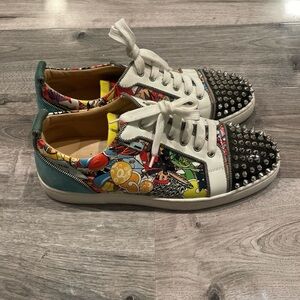 Men's Louis Junior Spikes Graphic Leather Sneakers